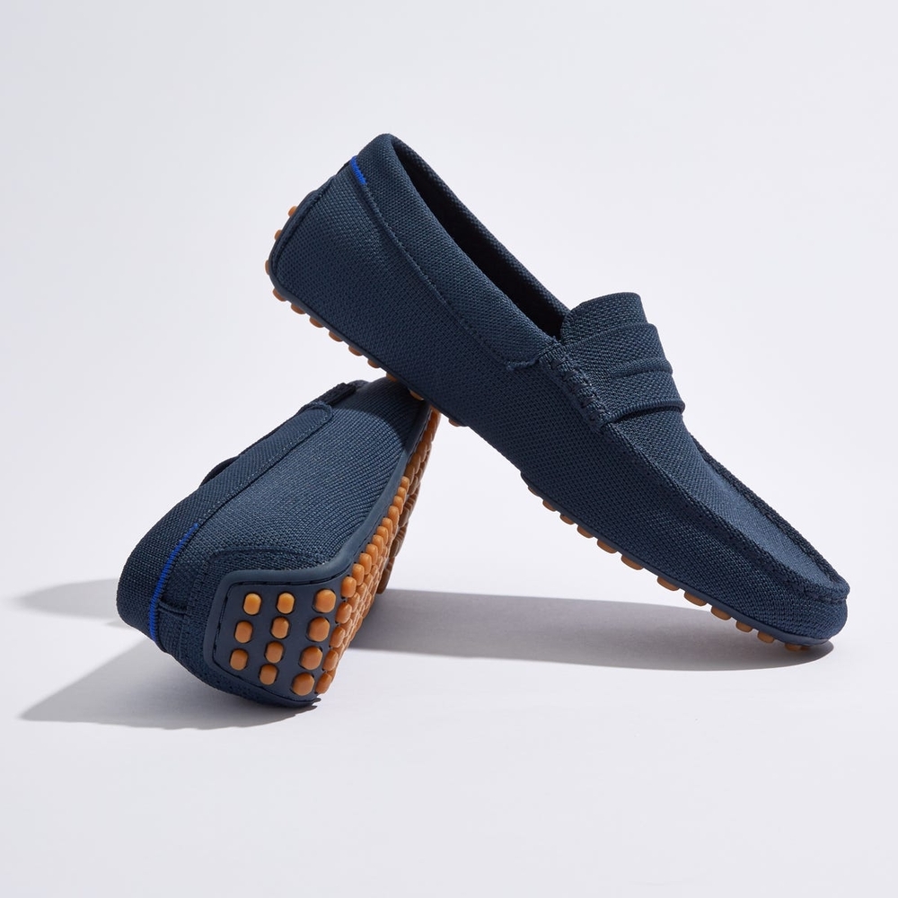 Navy Blue Loafers for Men